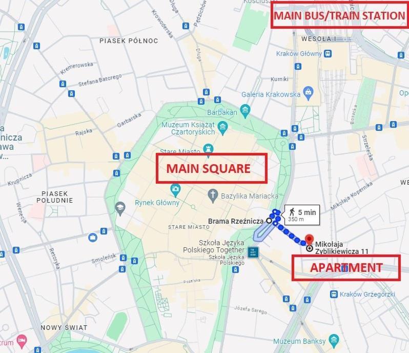 קרקוב Light Apartment Zyblikiewicza Street מראה חיצוני תמונה